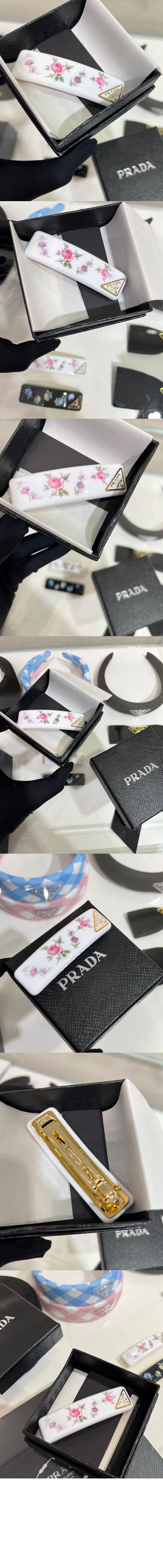 플렉시글라스 및 메탈 헤어 클립  1IF197 > 프라다