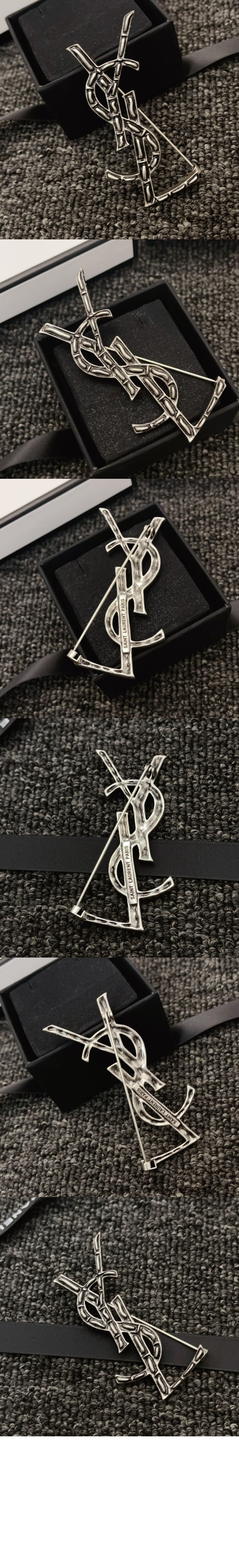 메탈 소재의 CASSANDRE 크로커다일 브로치 470371 > 생로랑