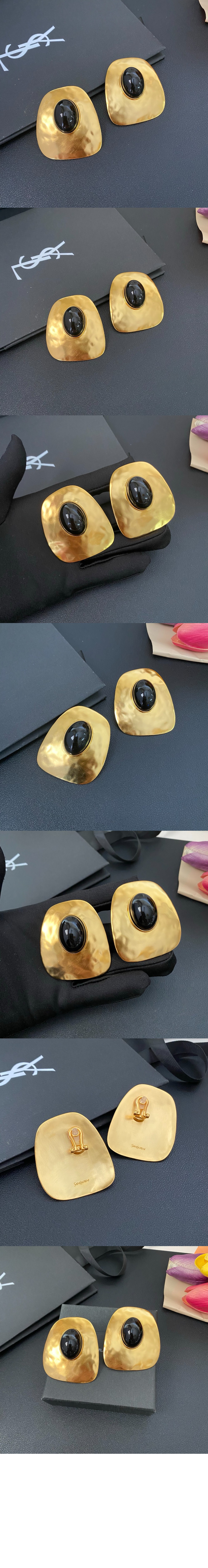 레진 메탈 카보숑 이어링 823654 > 생로랑