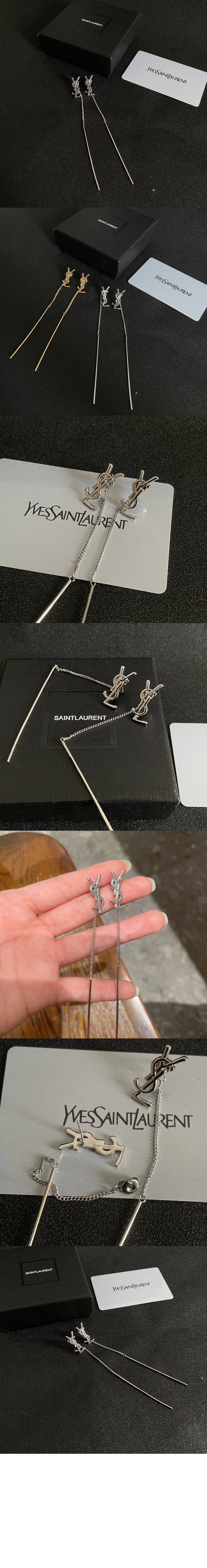 메탈 소재의 CASSANDRE 스레더 이어링 618031 > 생로랑