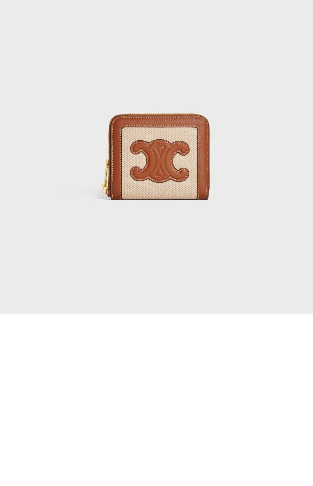 트리옴프 가죽 콤팩트 지퍼 지갑 10L742 > Triomphe Coin Purse - 트리옹프 동전 지갑