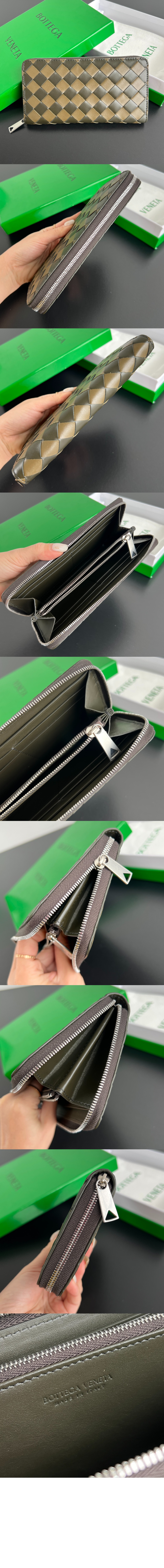 인트레치아토 지퍼 어라운드 지갑 749427 > Intrecciato Card Case - 인트레치아토 카드지갑