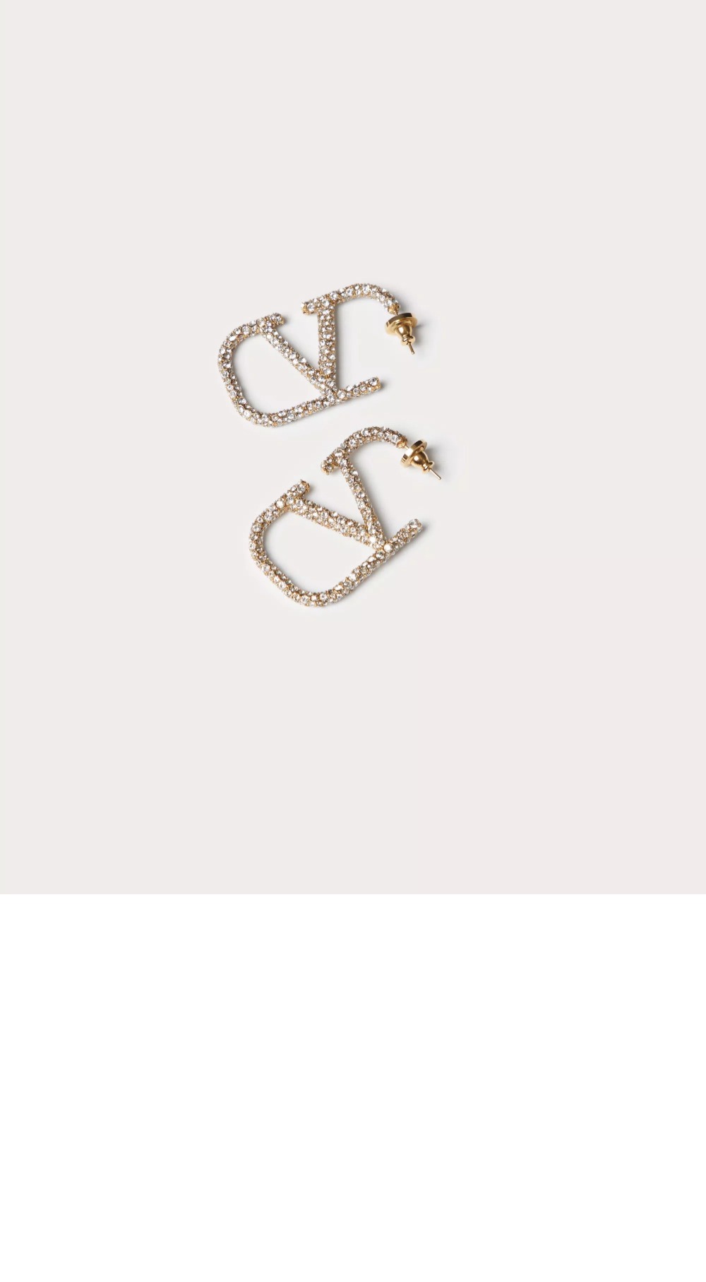 크리스탈 브이로고 시그니처 이어링 > 발렌티노