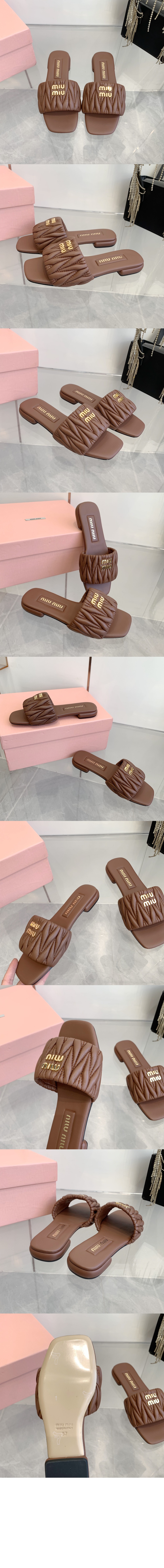 마테라쎄 나파 가죽 슬라이드 5XX605 > Sandal Slippers - 샌들 슬리퍼