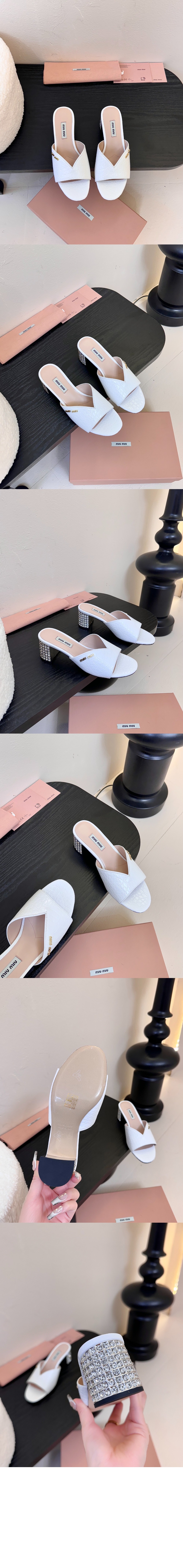 악어 무늬 가죽 샌들 5XX477 > Pumps - 펌프스