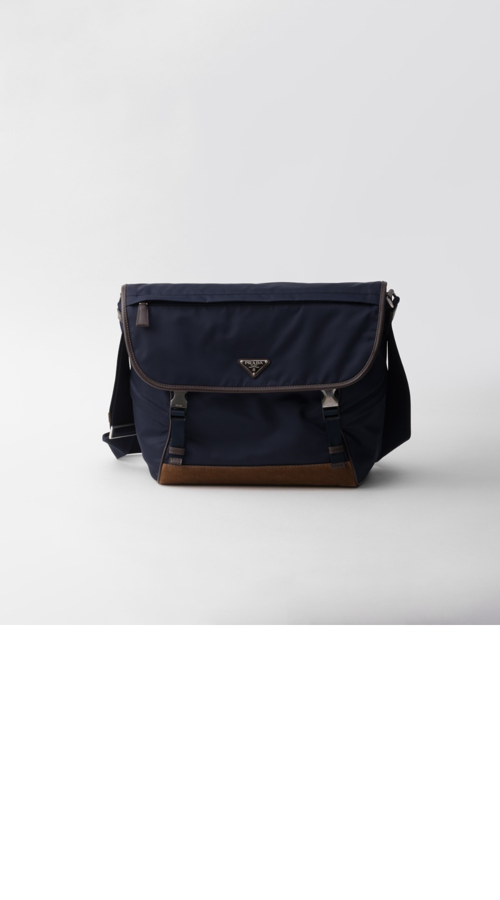 라지 리나일론 및 가죽 숄더백 2VD052 > Re-Nylon - 레나일론