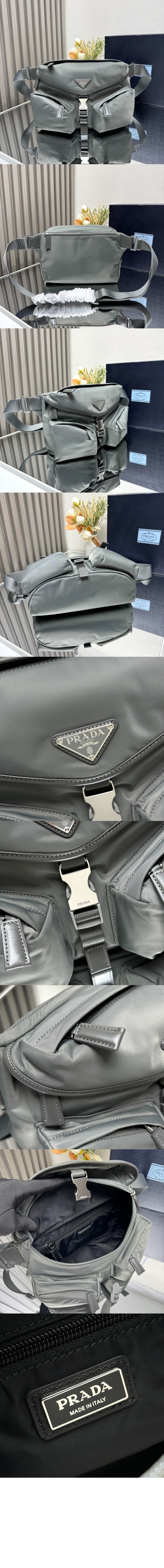 리나일론 및 가죽 숄더백 2VH175 > Re-Nylon - 레나일론