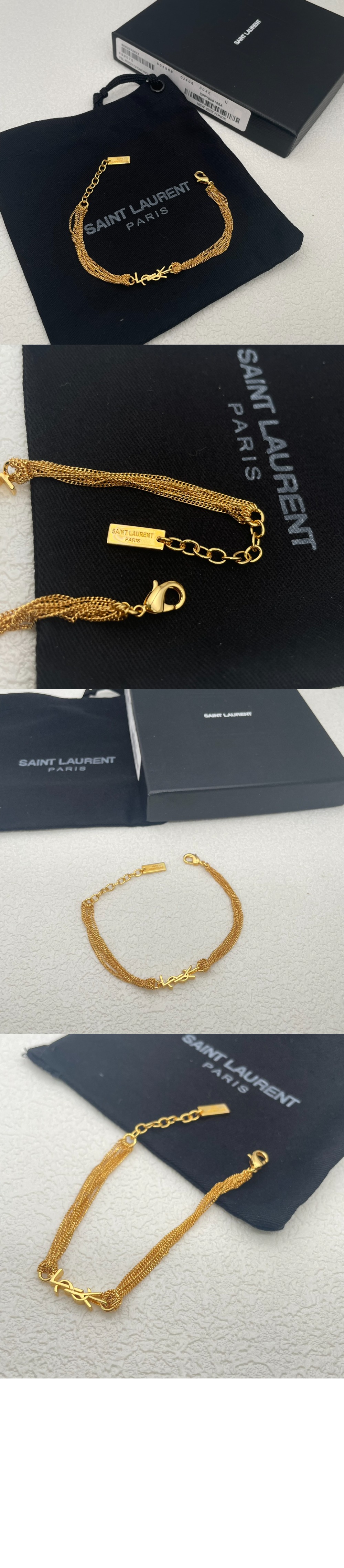 메탈 소재의 CASSANDRE 태슬 브레이슬릿 804330 > 생로랑