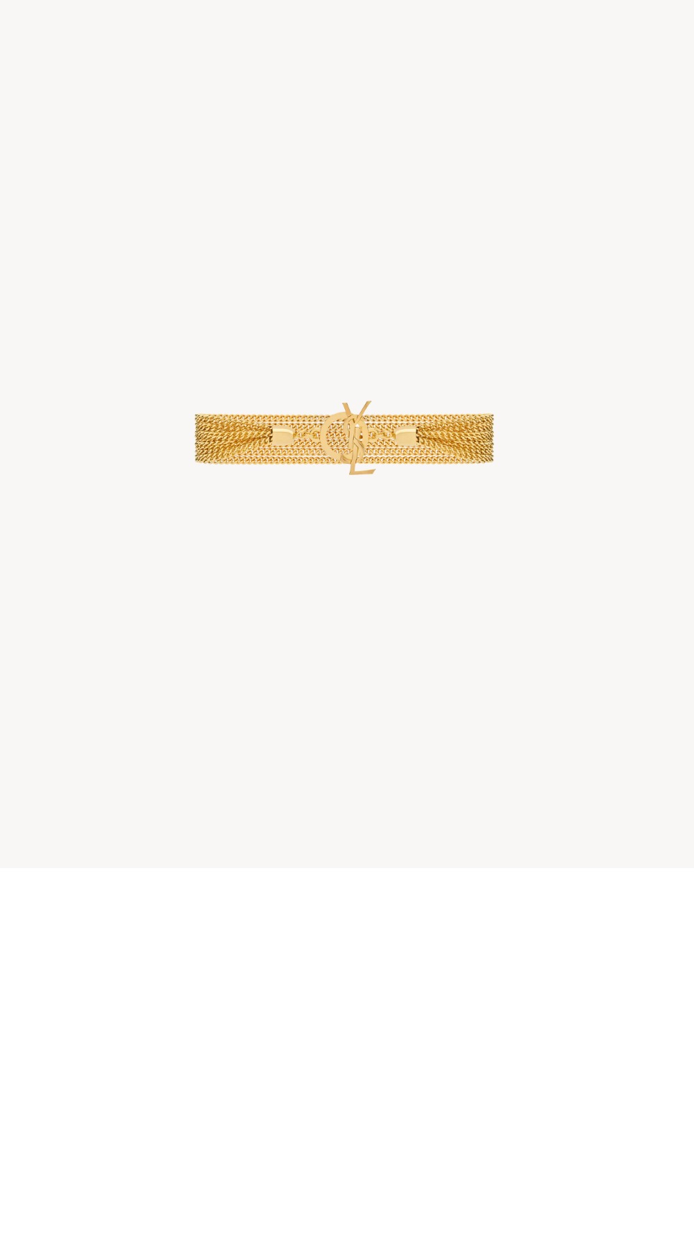 메탈 소재의 CASSANDRE 체인 브레이슬릿 823404 > 생로랑