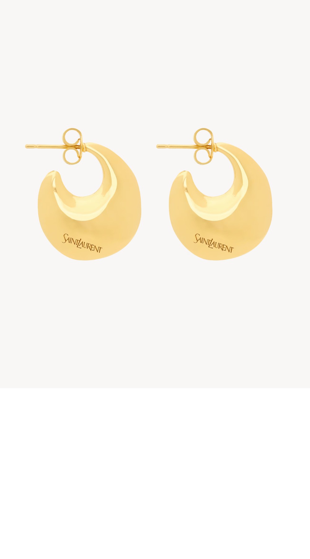 메탈 티어드롭 후프 이어링 823709 > 생로랑