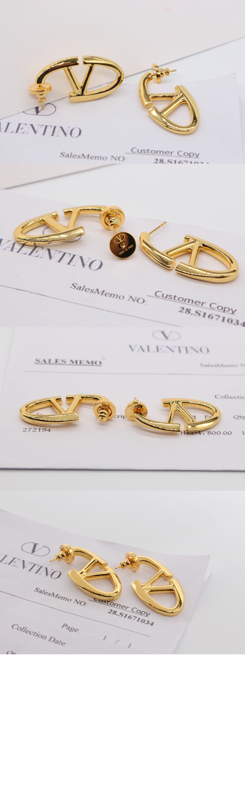 브이로고 드롭 이어링 > 발렌티노