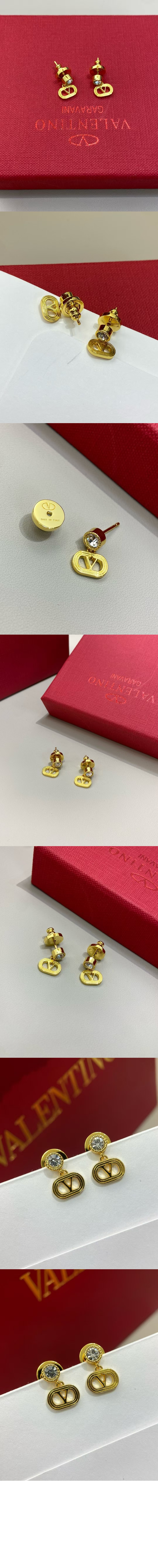 크리스털 메탈 이어링 7W2J0A > 발렌티노