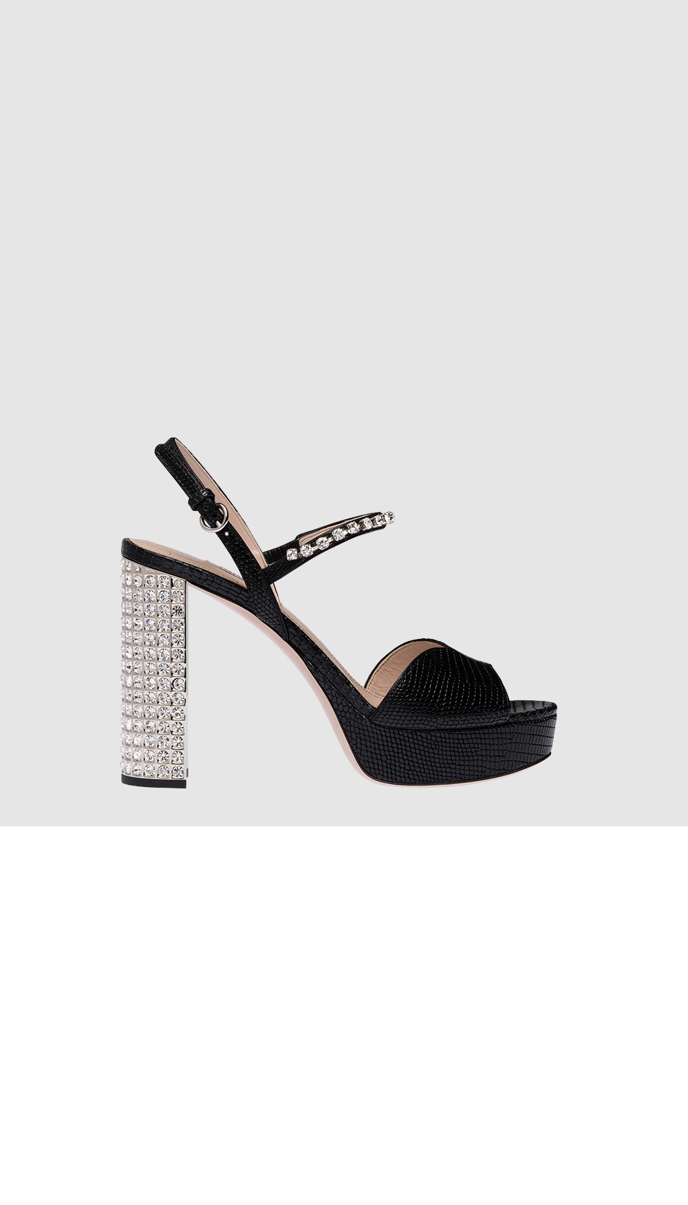 프린트 레더 플랫폼 샌들 5XP877 > Pumps - 펌프스