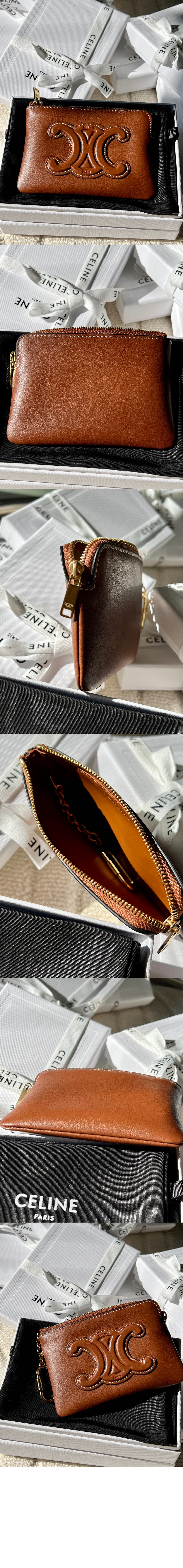 트리오페 지퍼 카드 코인 지갑 10C663 > Triomphe Coin Purse - 트리옹프 동전 지갑