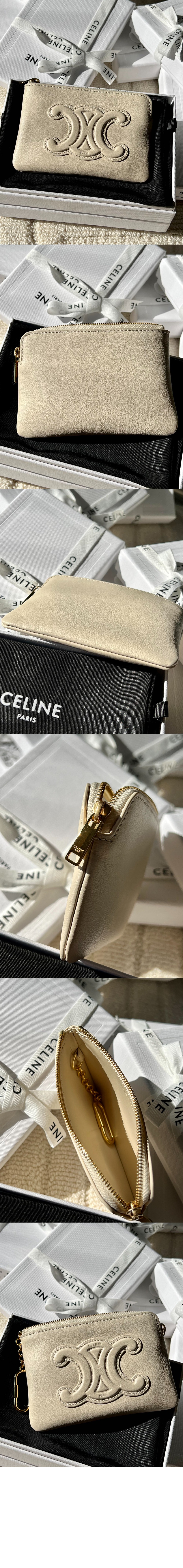 트리오페 지퍼 카드 코인 지갑 10C663 > Triomphe Coin Purse - 트리옹프 동전 지갑