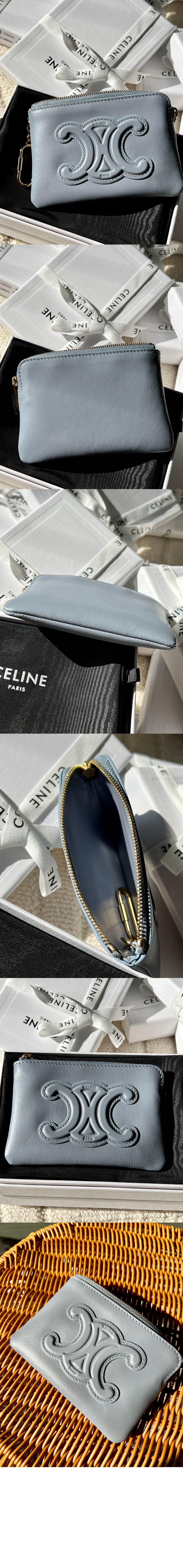 트리오페 지퍼 카드 코인 지갑 10C663 > Triomphe Coin Purse - 트리옹프 동전 지갑