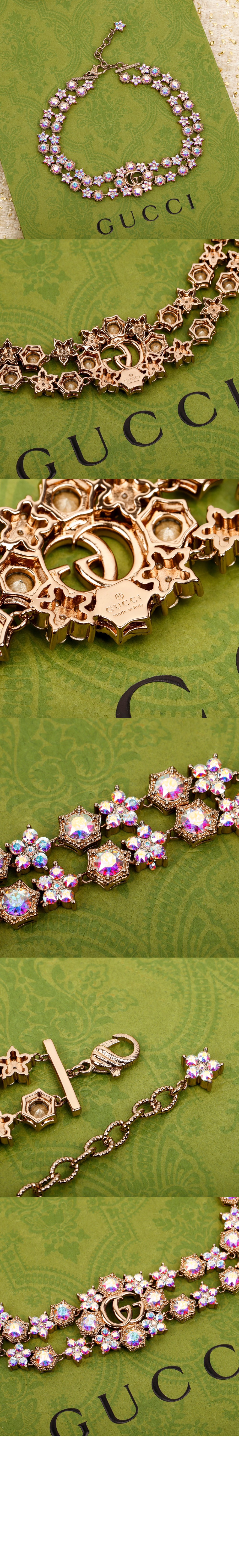 더블 G 플라워 크리스털 목걸이 753867 > Etc - 기타제품