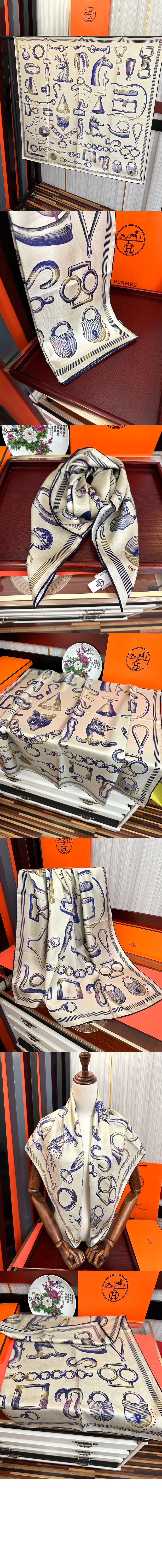 Inventaire Poetique pour un Conte Sellier  스카프 90 > 에르메스