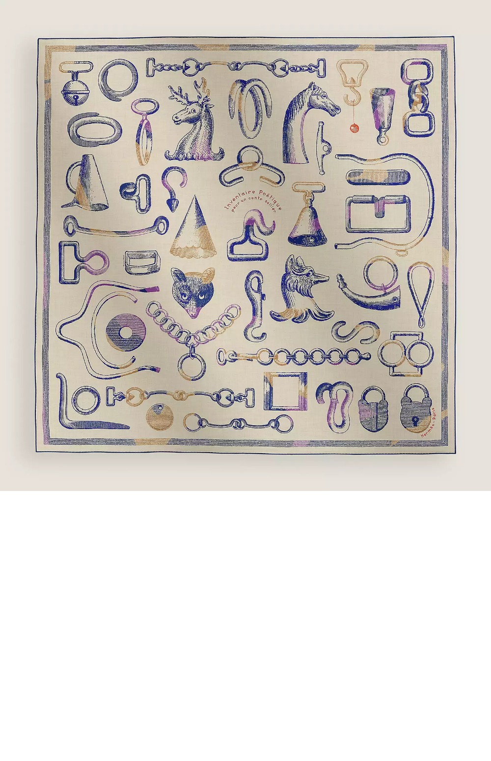 Inventaire Poetique pour un Conte Sellier  스카프 90 > 에르메스