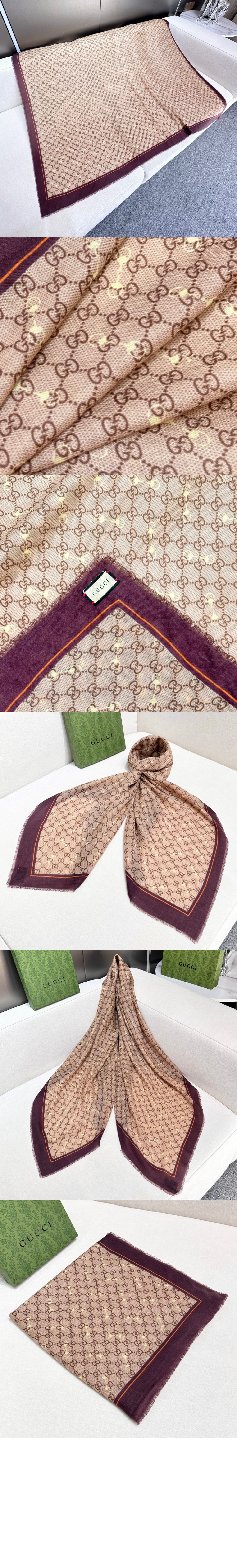 GG 프린트 홀스빗 실크 숄 662577 > Etc - 기타제품