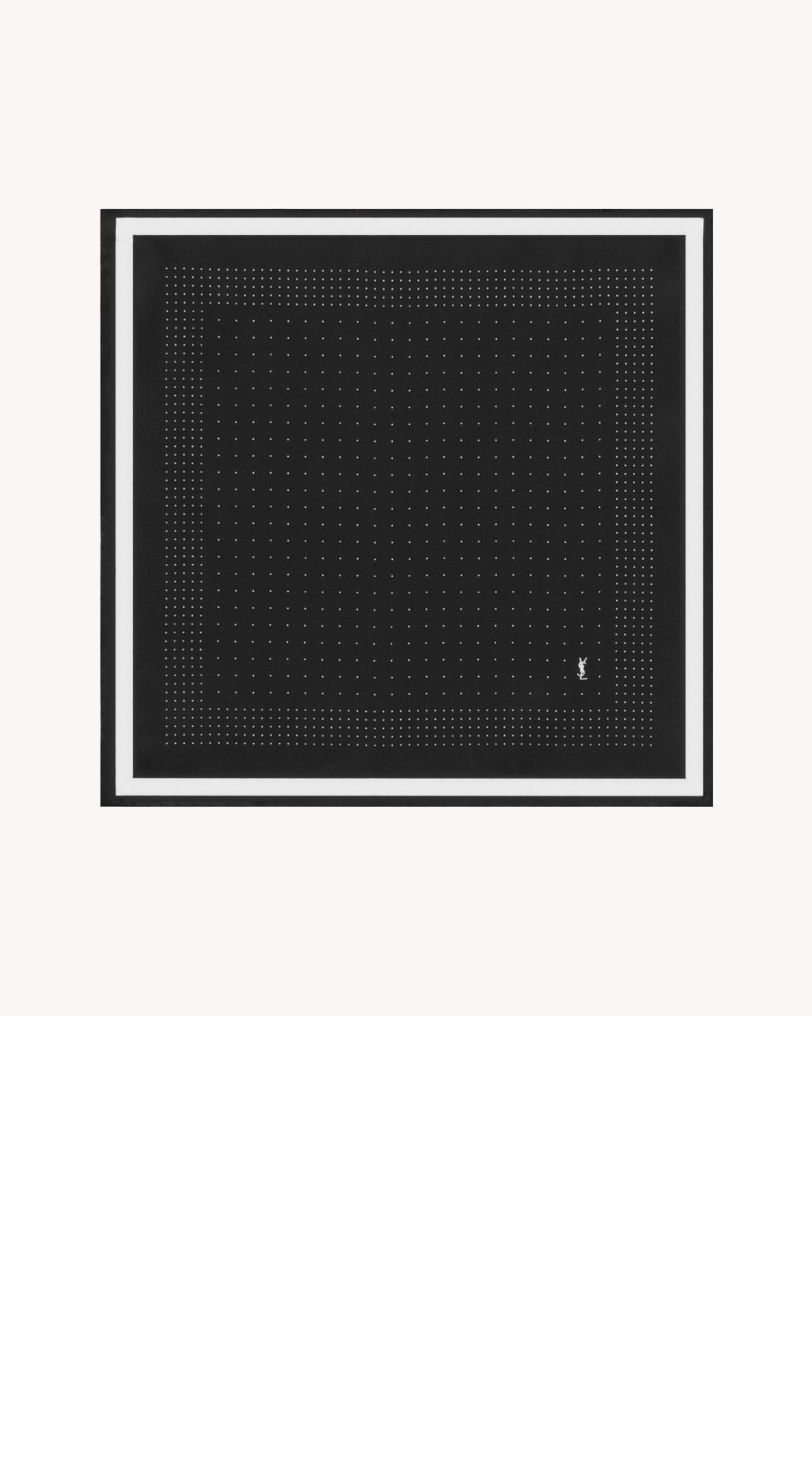 도트 실크 트윌 소재 포켓 스퀘어 822601 > 생로랑