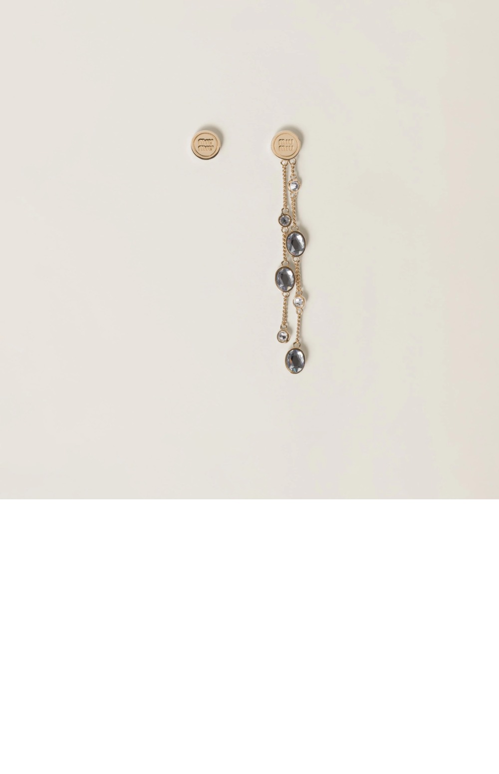 비대칭 금속 귀걸이 5IO128 > 미우미우