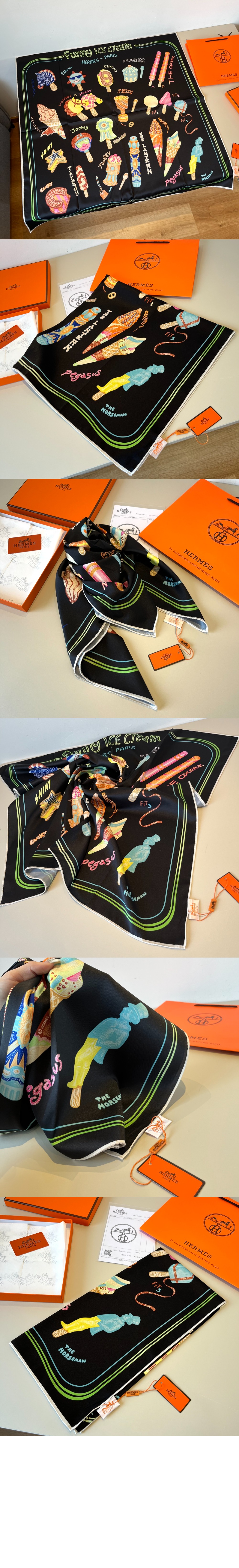 Funny Ice Cream 스카프 90 > 에르메스