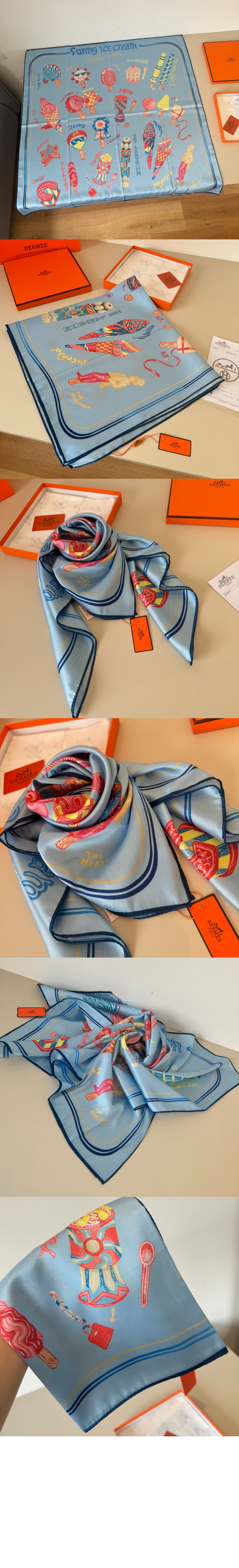 Funny Ice Cream 스카프 90 > 에르메스