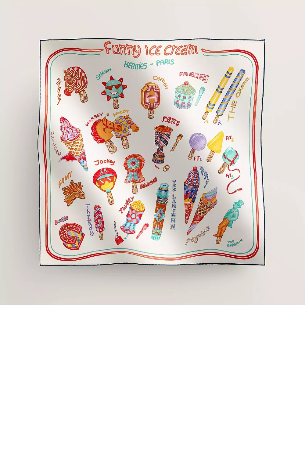 Funny Ice Cream 스카프 90 > 에르메스