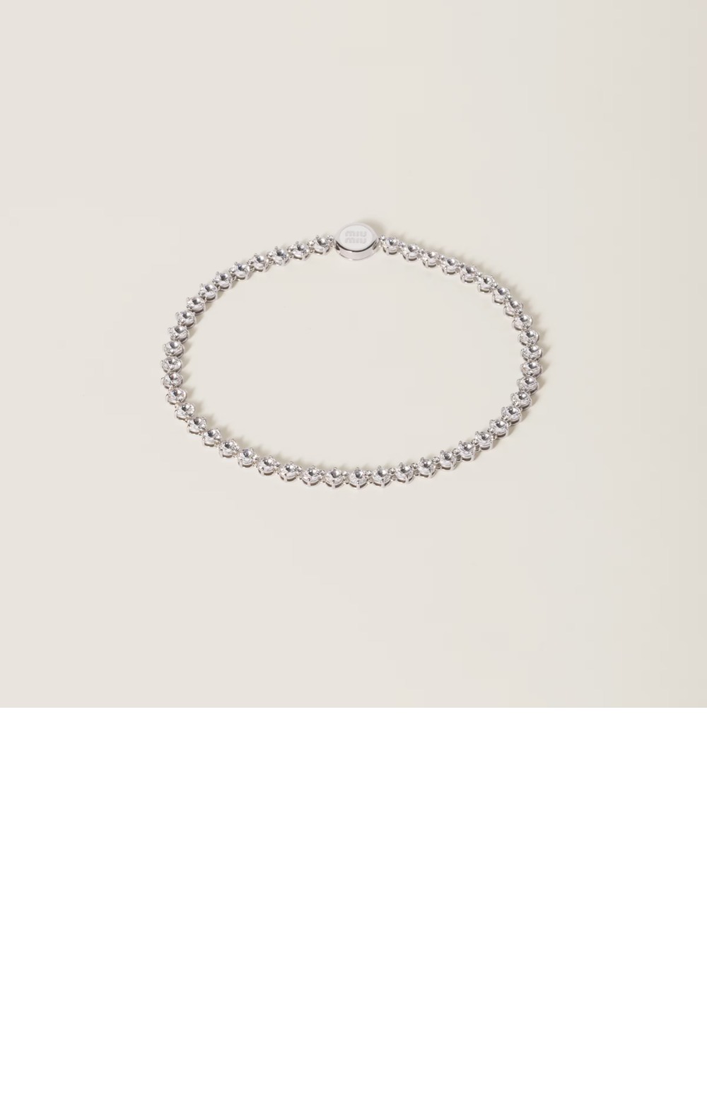 크리스털 장식 메탈 목걸이 5IC173 > 미우미우