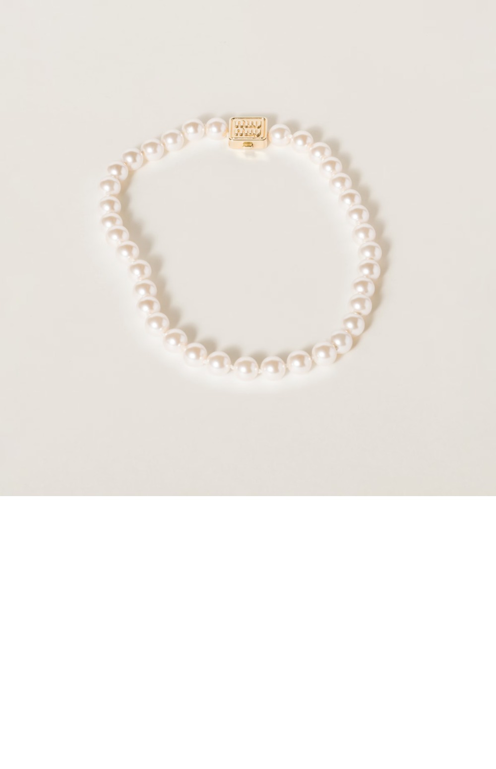 인조 진주 장식 메탈 목걸이 5IC167 > 미우미우