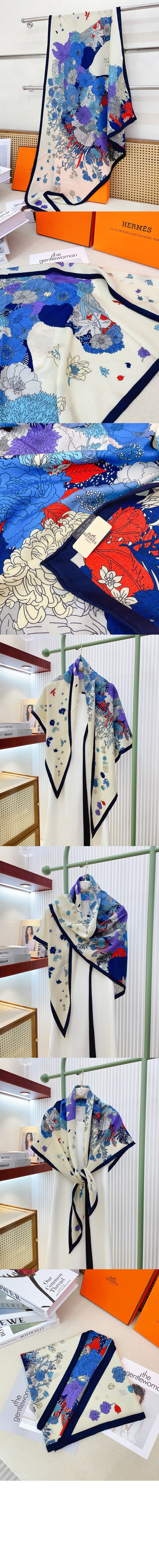 Gentle Floral Cloak 자이언트 트라이앵글 > 에르메스