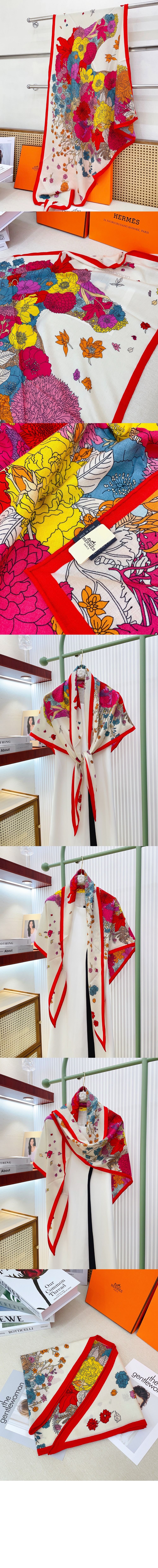 Gentle Floral Cloak 자이언트 트라이앵글 > 에르메스