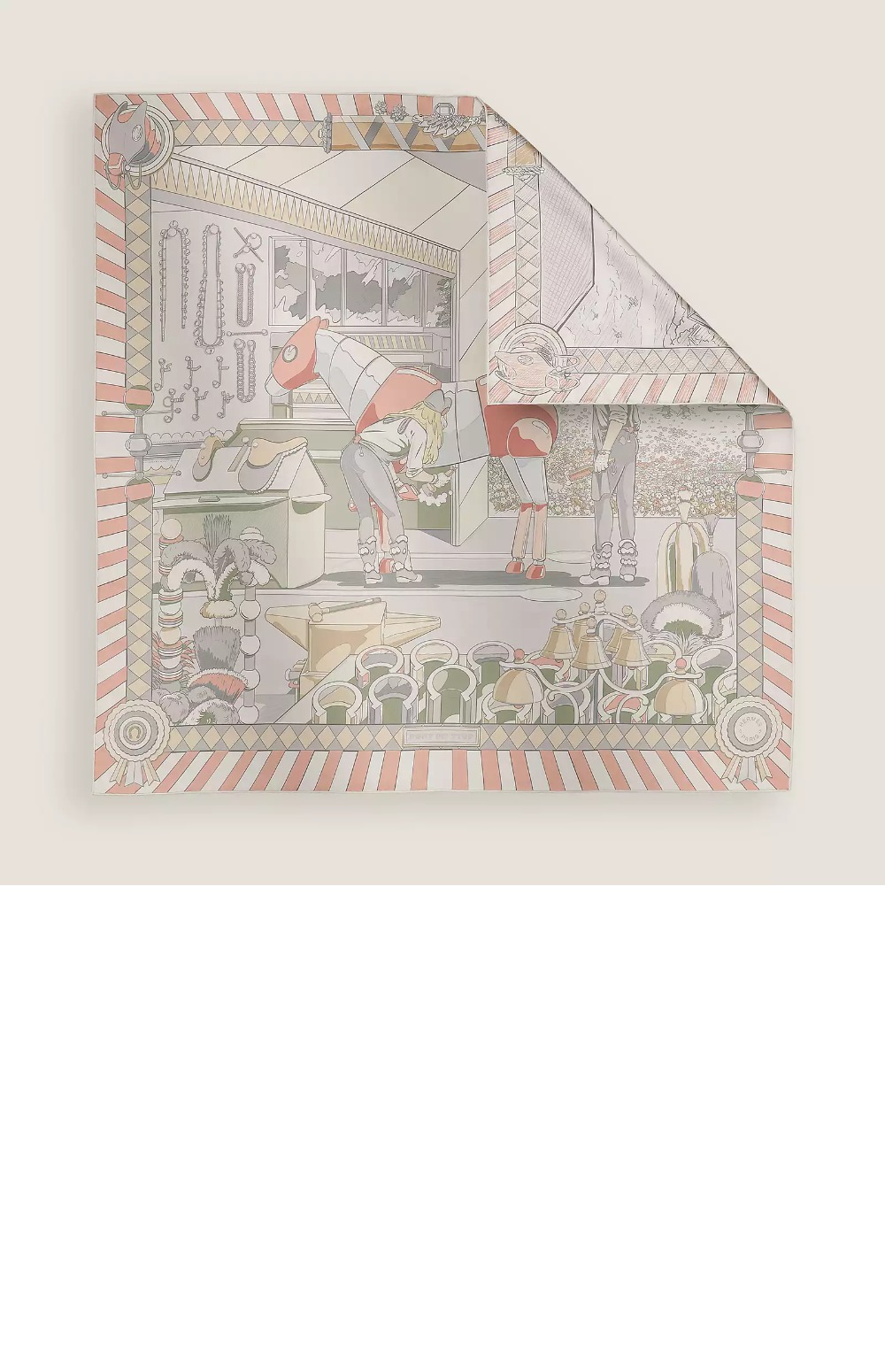 Pony Pit Stop 더블 페이스 스카프 90 > 에르메스