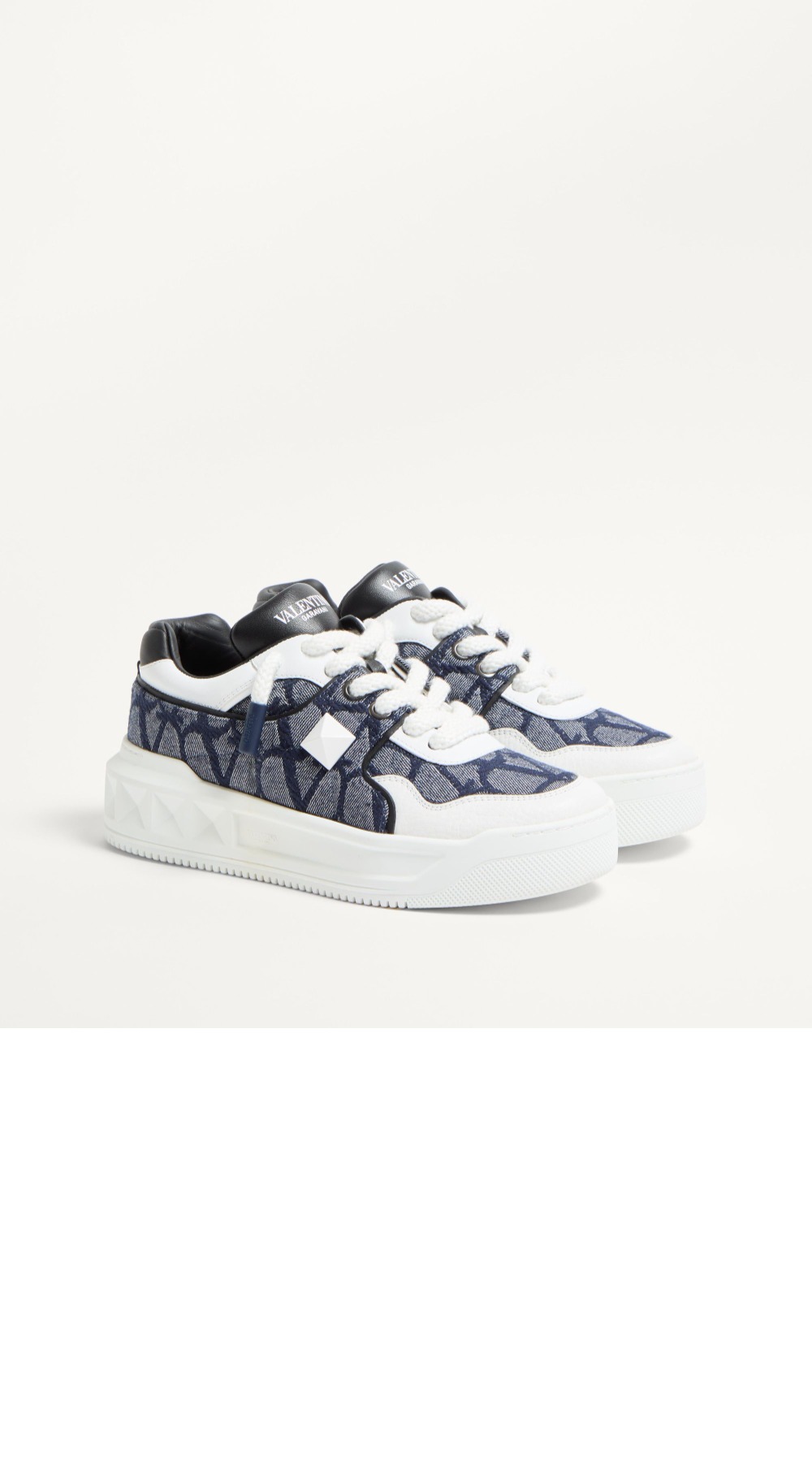 데님 이펙트 트왈 이코노그라프 자카드 패브릭 원 스터드 XL 로우탑 스니커즈 4Y2S0G > One Stud - 원 스터드