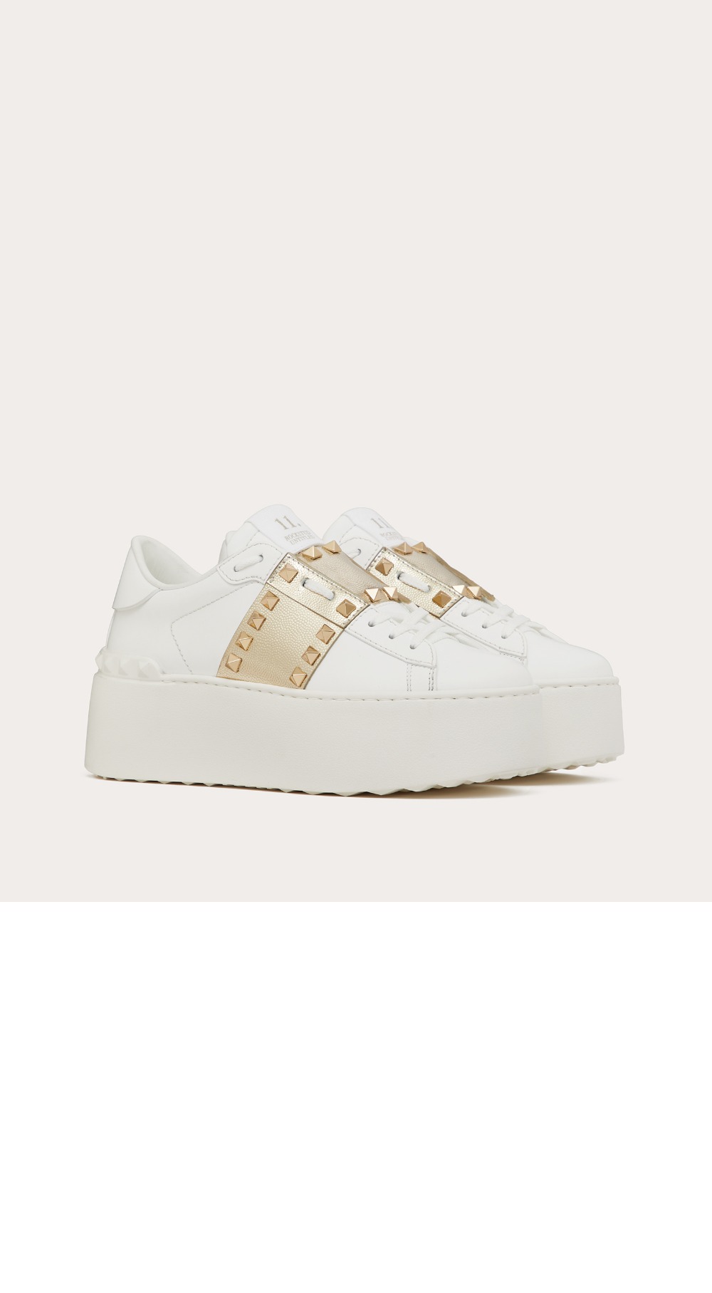 락스터드 언타이틀드 메탈릭 스트랩 카프스킨 플랫 4W2S0G > Rockstud - 락스터드