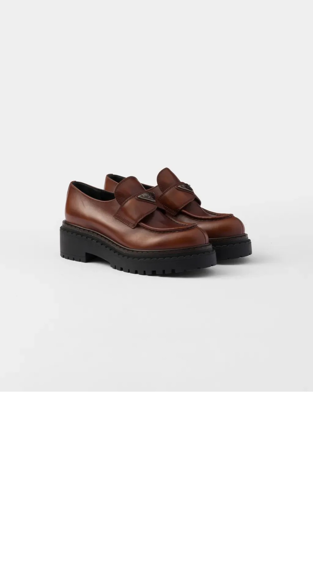 초콜릿 가죽 로퍼 2DE148 > Loafers - 로퍼