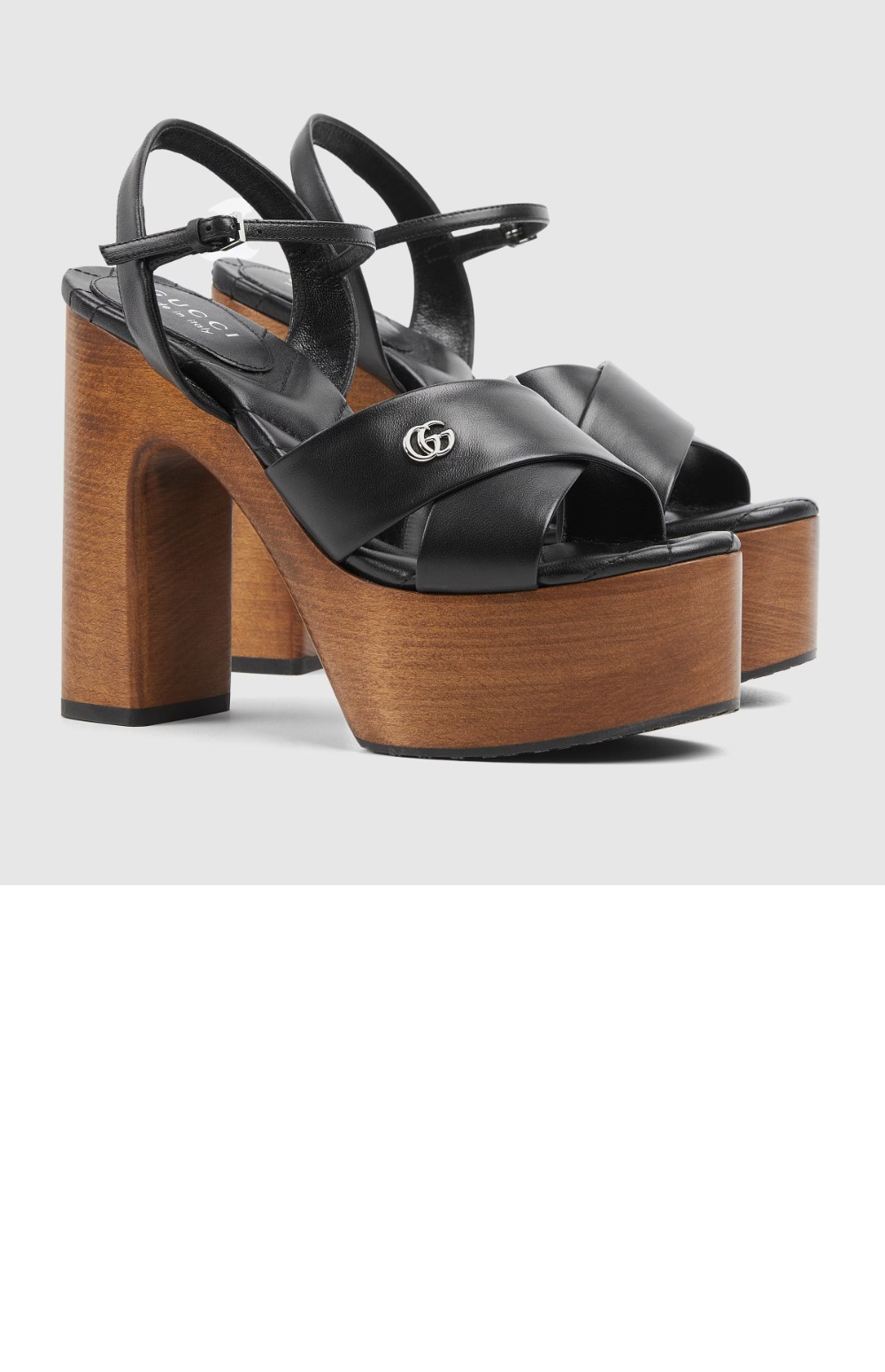 더블 G 레더 플랫폼 샌들 835313 > Double G - 더블 G