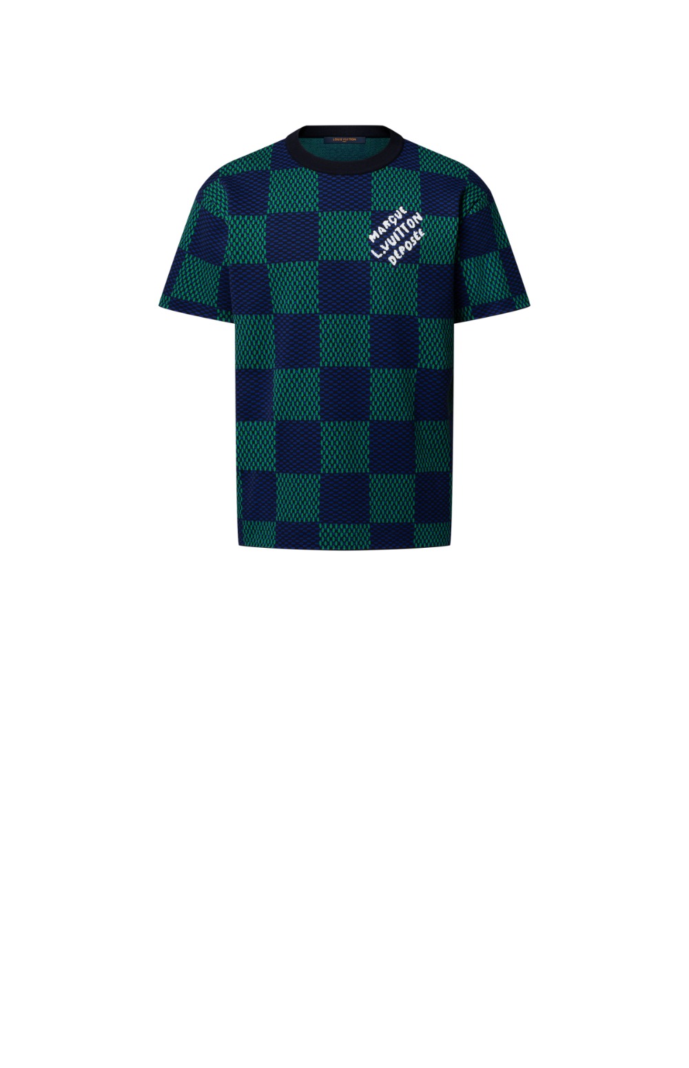 자카드 다미에 쇼트 슬리브드 코튼 크루넥 > Etc - 기타제품