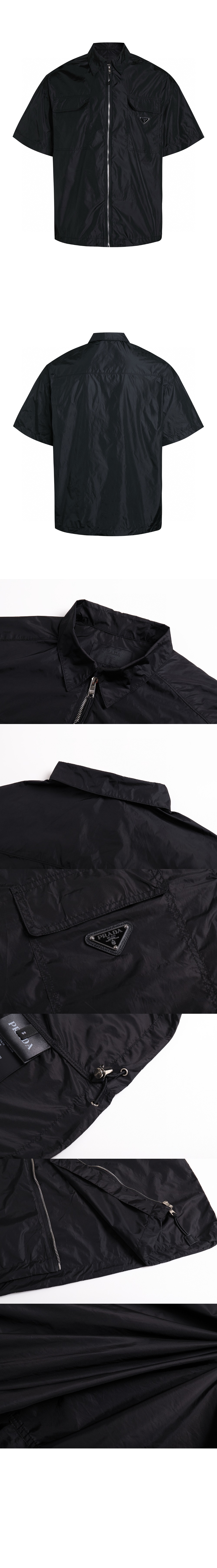 쇼트 슬리브 라이트 리나일론 셔츠 > 프라다