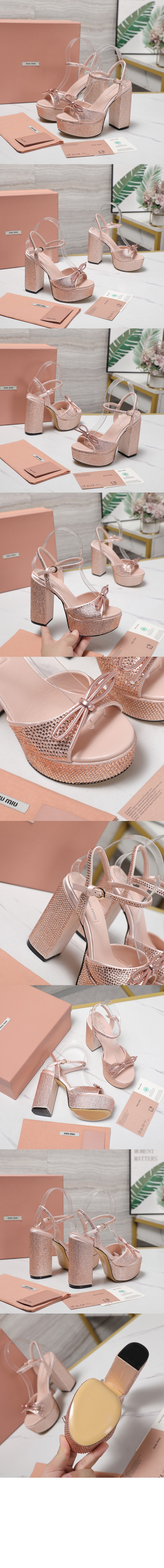 크리스털 장식 플랫폼 샌들 5XP908 > Pumps - 펌프스