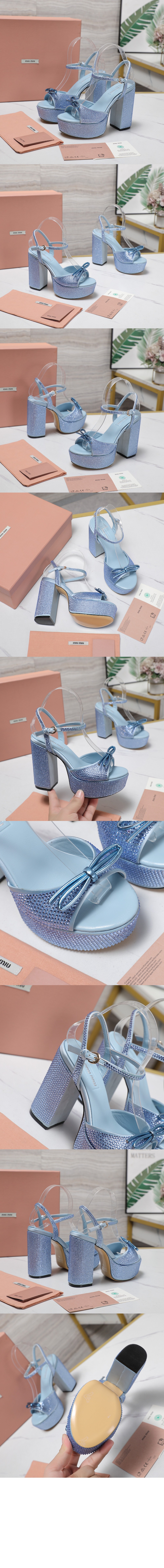 크리스털 장식 플랫폼 샌들 5XP908 > Pumps - 펌프스