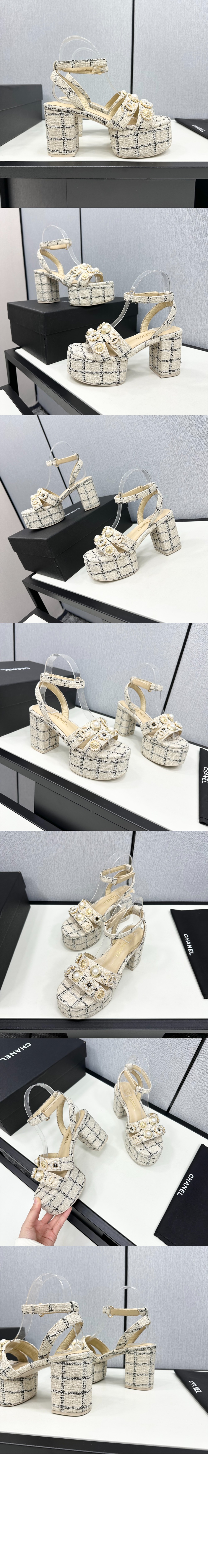 트위드 샌들 G46423 > Slingback - 슬링