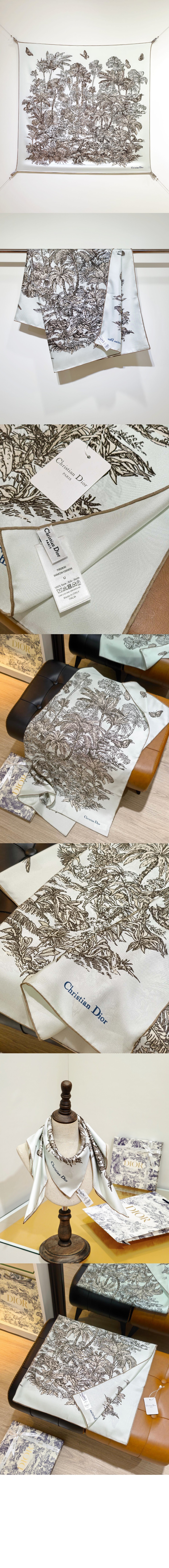 Dioriviera Toile de Jouy Palms 90 스퀘어 스카프 54JOP > 디올