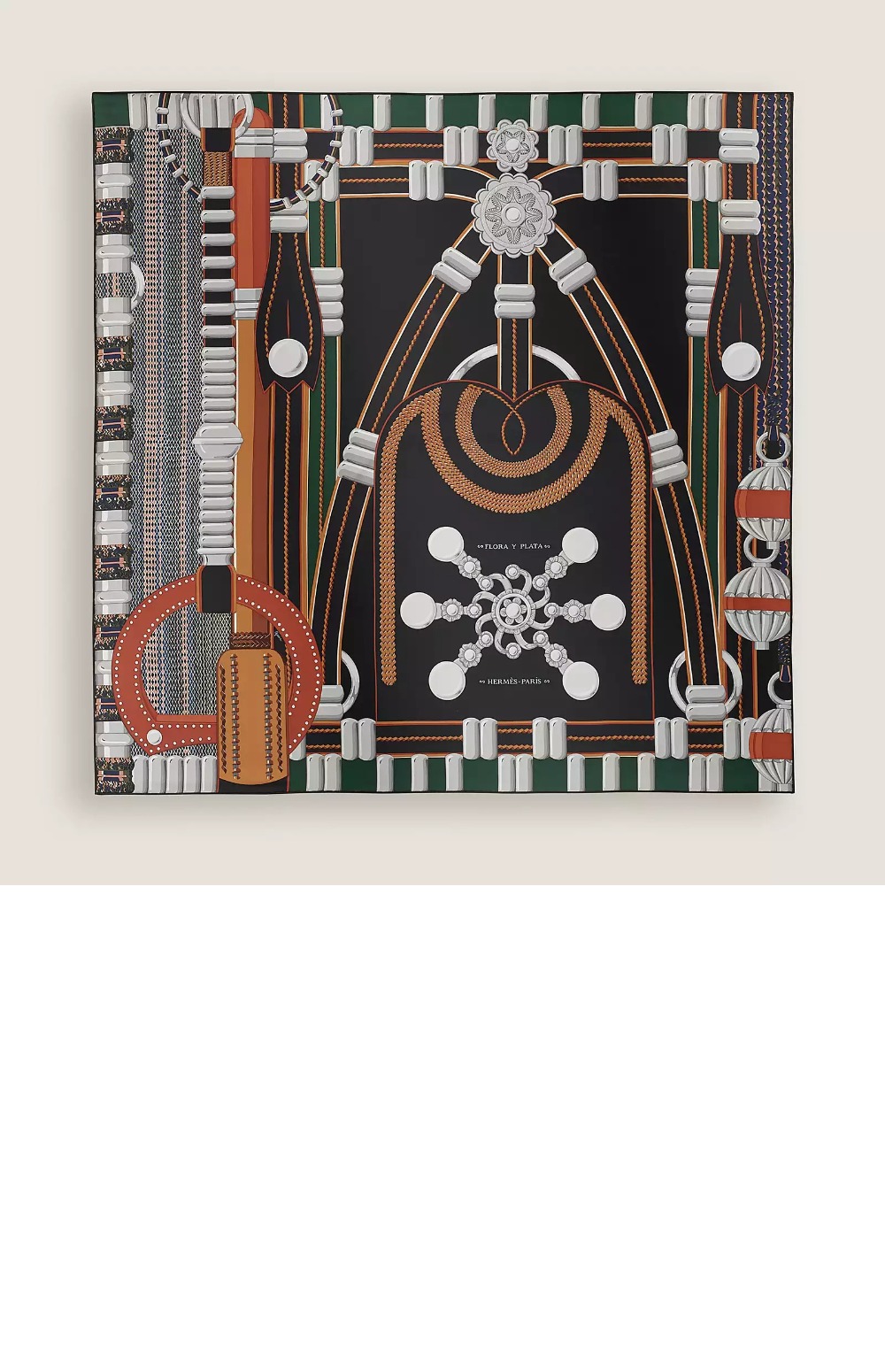 Flora y Plata 스카프 90 > 에르메스