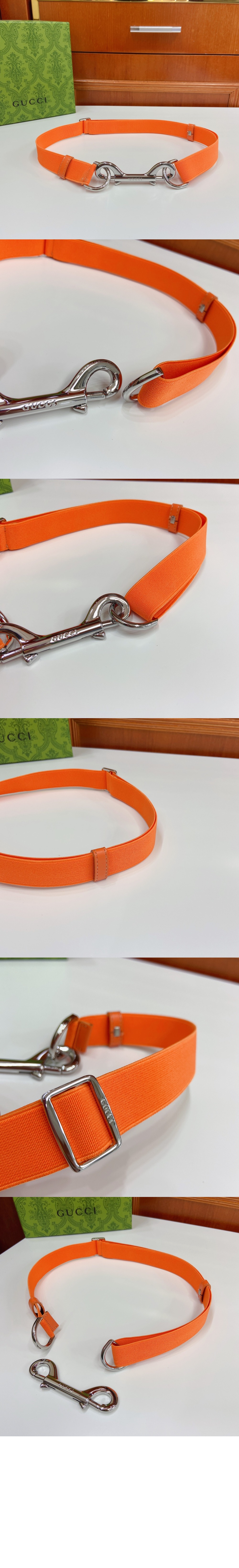 더블 후크 얇은 벨트 821480 > 구찌