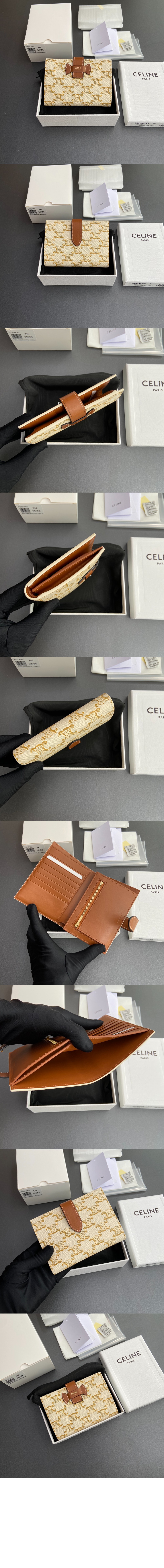 스트랩 미디엄 반지갑 10B642 > Triomphe Coin Purse - 트리옹프 동전 지갑