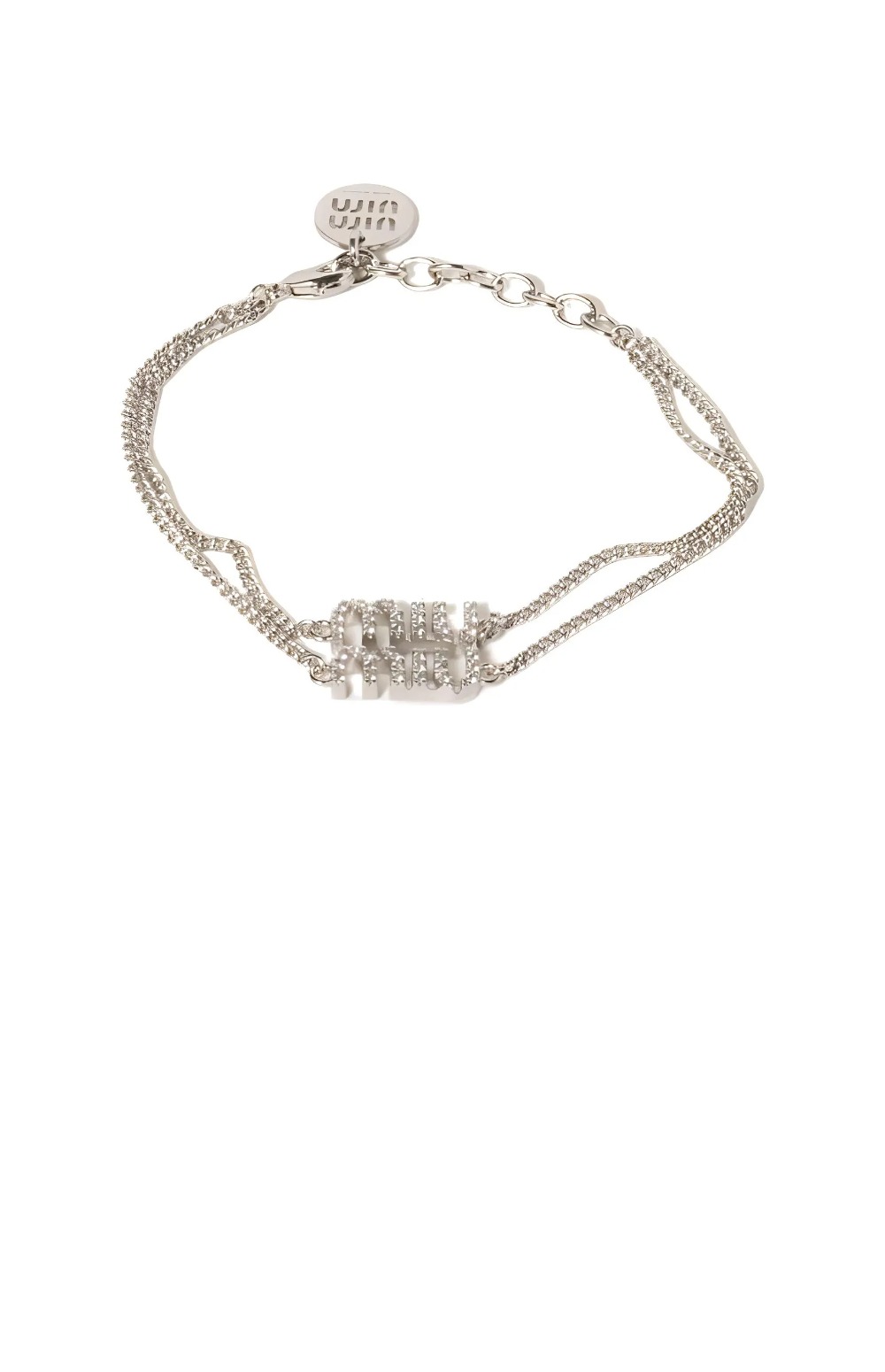 크리스털 장식 메탈 브레이슬릿 5IB567 > 미우미우