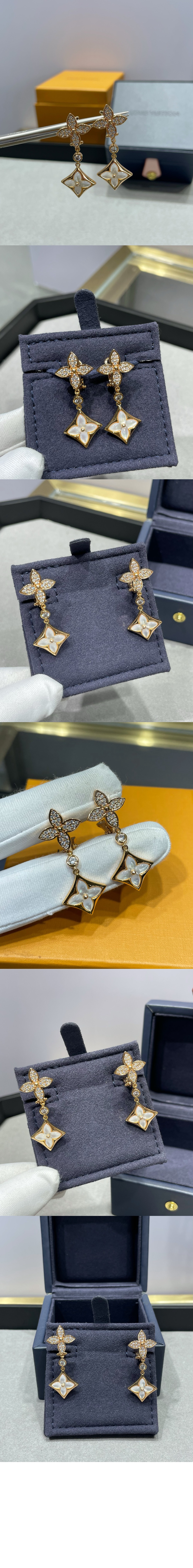 컬러 블라썸 더블 스타 롱 귀걸이 Q06489 > Etc - 기타제품