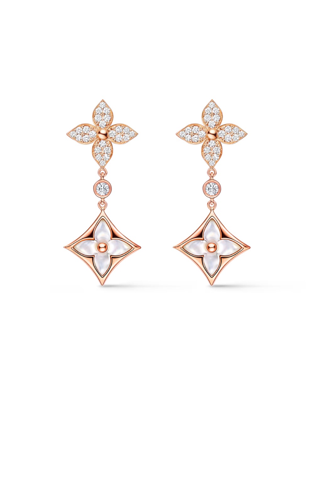 컬러 블라썸 더블 스타 롱 귀걸이 Q06489 > Etc - 기타제품